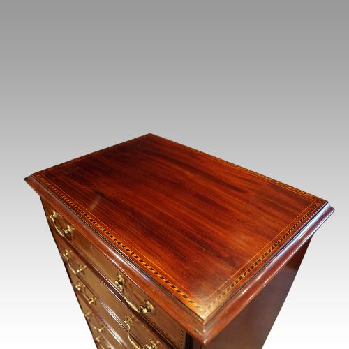 fig 7. Edwardian tall narrow mahogany chest