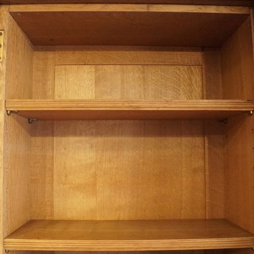fig 3. Antique oak breakfront bookcase