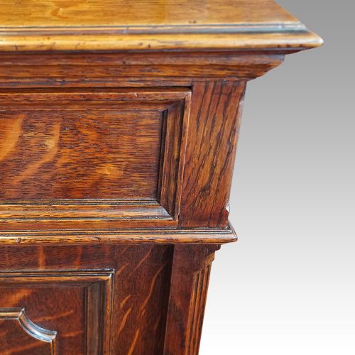 fig 5. Antique oak breakfront bookcase