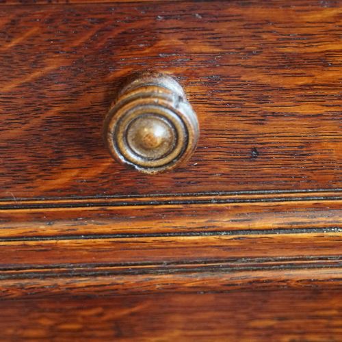 fig 6. Antique oak breakfront bookcase