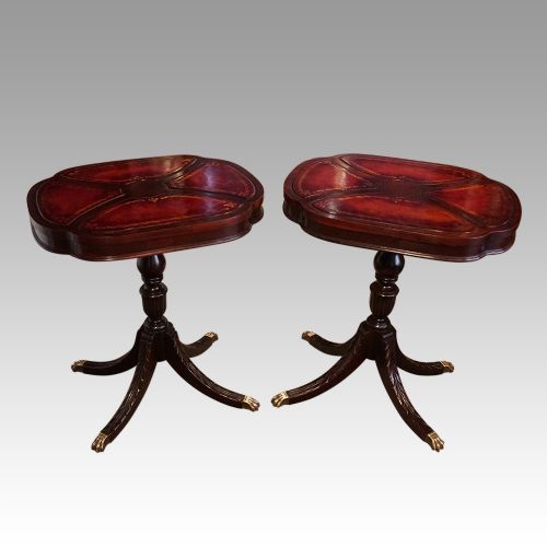 Pair of Duncan Fyffe Style Mahogany Lamp Tables