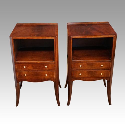 Pair of Georgian Style Bedside Cabinets