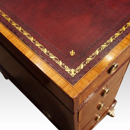 fig 3. Edwardian mahogany pedestal desk