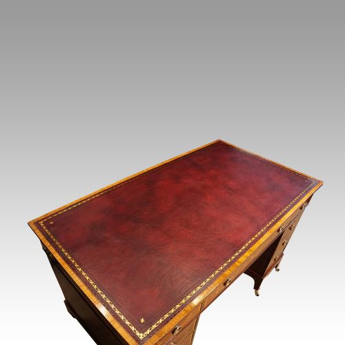 fig 8. Edwardian mahogany pedestal desk