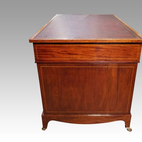 fig 9. Edwardian mahogany pedestal desk
