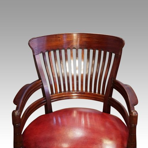 fig 3. Pair of Edwardian mahogany desk chairs