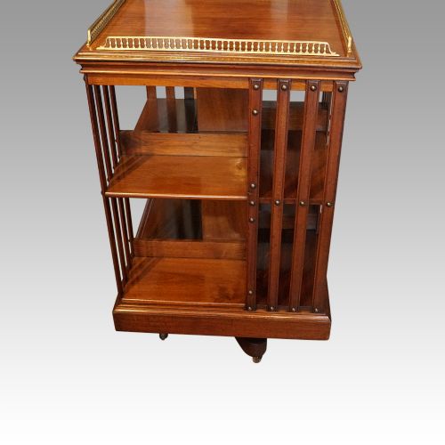 fig 3. Edwardian walnut revolving bookcase