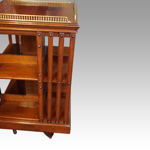 fig 4. Edwardian walnut revolving bookcase