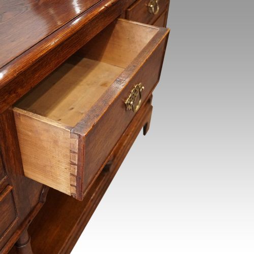 fig 4. Antique oak dresser pot board base