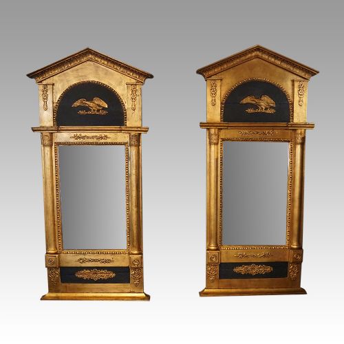 Pair of Antique Gilt Pier Mirrors