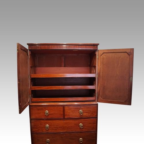 fig 4. Regency mahogany linen press