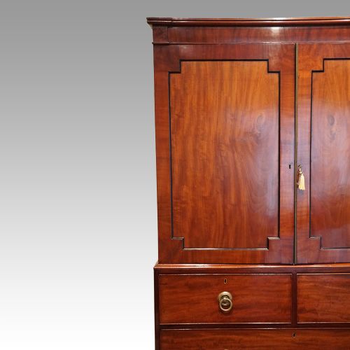 fig 5. Regency mahogany linen press
