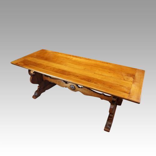 fig 1. Antique Cherry farmhouse refectory table