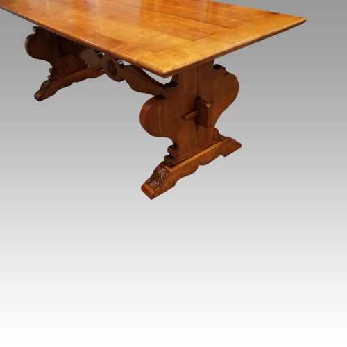 fig 4. Antique Cherry farmhouse refectory table