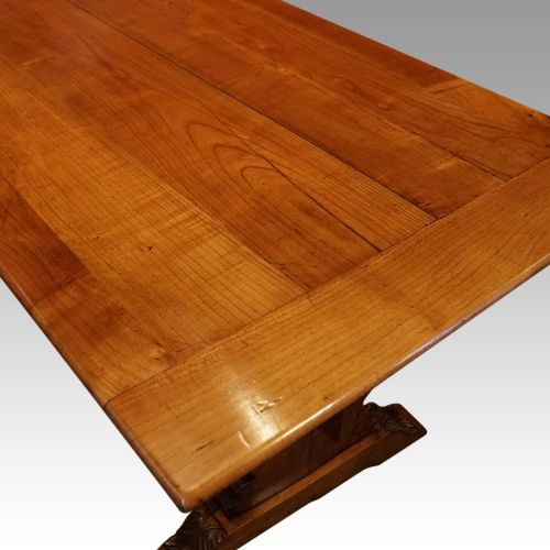 fig 7. Antique Cherry farmhouse refectory table