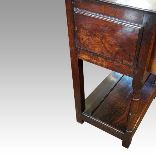 fig 7. Georgian oak pot board dresser base