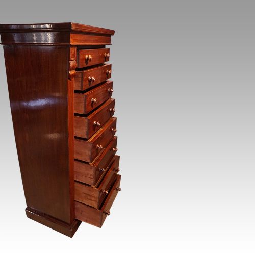 fig 3. Victorian mahogany Wellington chest