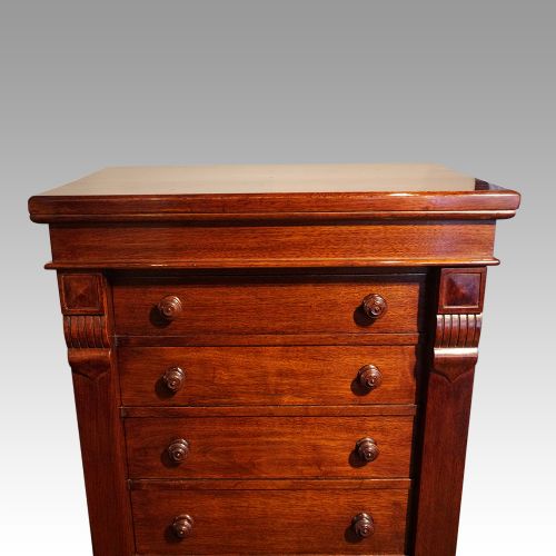 fig 7. Victorian mahogany Wellington chest
