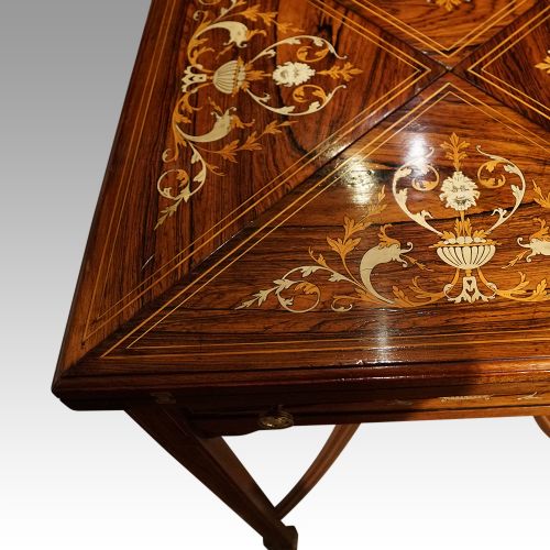 fig 1. Edwardian inlaid envelope card table