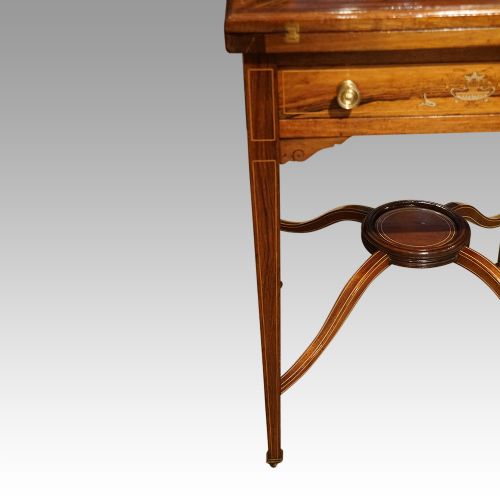 fig 2. Edwardian inlaid envelope card table