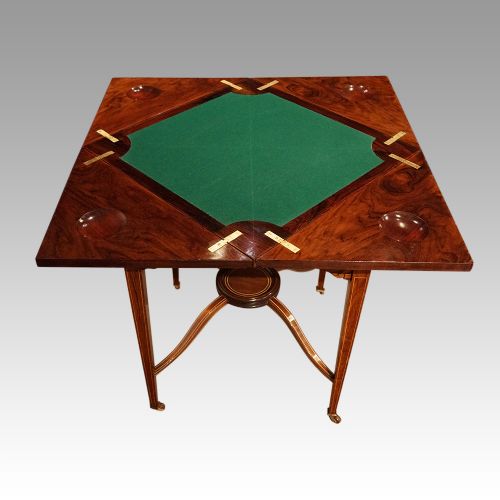 fig 3. Edwardian inlaid envelope card table