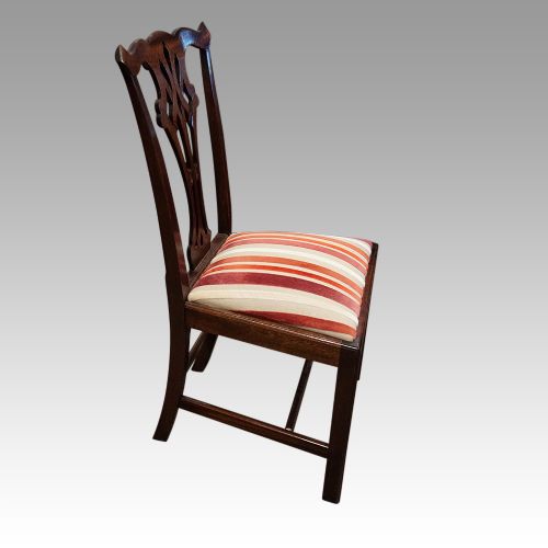 fig 4. Set of 10 mahogany Chippendale style dining chairs