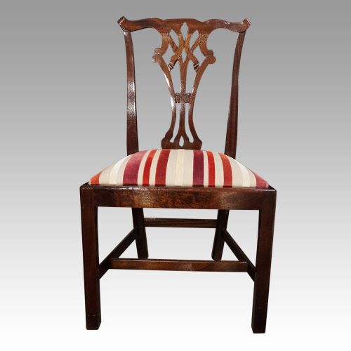 fig 5. Set of 10 mahogany Chippendale style dining chairs