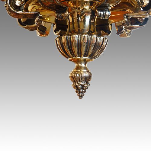 fig 7. Pair of antique bronze chandeliers