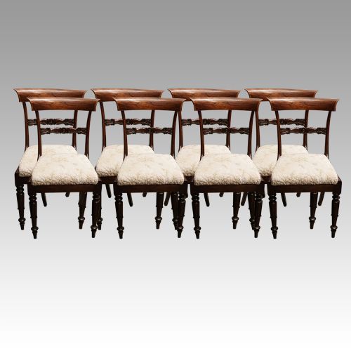 Set of 8 William IV Bar Back Dining Chairs
