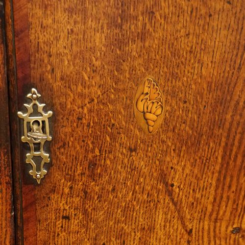 fig 4. Pair of Antique oak hanging cabinets