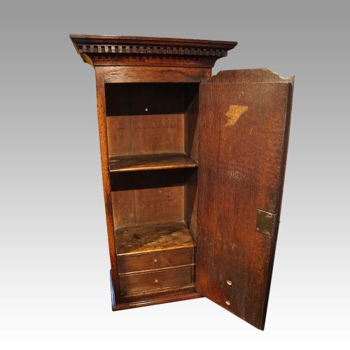 fig 8. Pair of Antique oak hanging cabinets