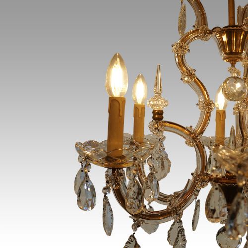 fig 1. Edwardian Marie Therese glass chandelier