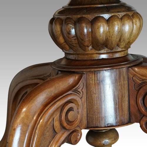 fig 1. Victorian inlaid walnut oval loo table