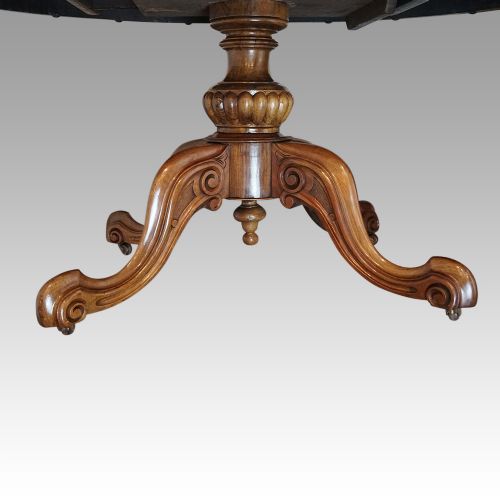 fig 2. Victorian inlaid walnut oval loo table