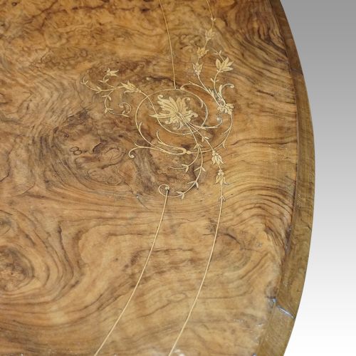fig 4. Victorian inlaid walnut oval loo table
