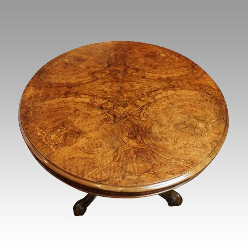 fig 7. Victorian inlaid walnut oval loo table