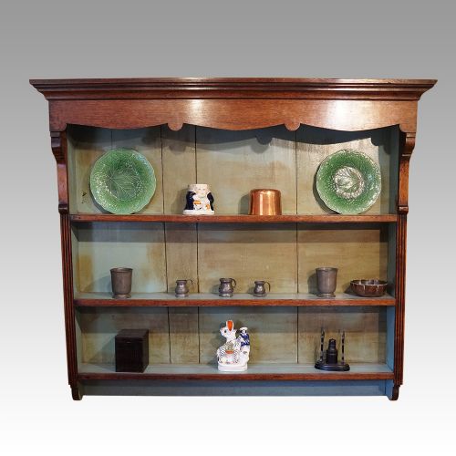 Antique Oak Plate Rack