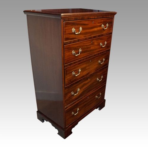 fig 1. George V tall mahogany chest