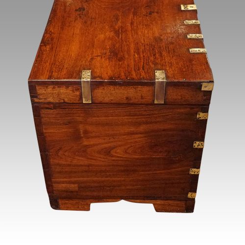 fig 3. Victorian brass bound teak campaign trunk