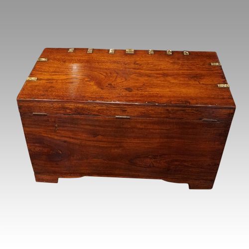 fig 5. Victorian brass bound teak campaign trunk