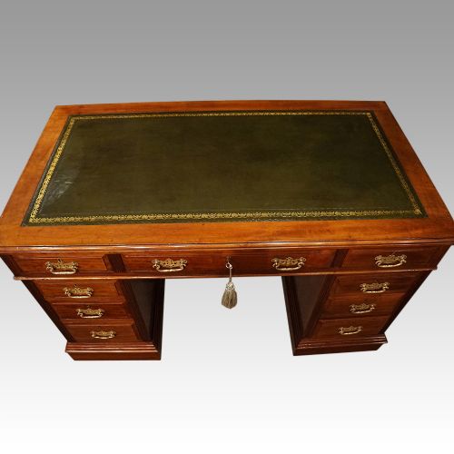 fig 12. Victorian James Shoolbred inlaid rosewood desk