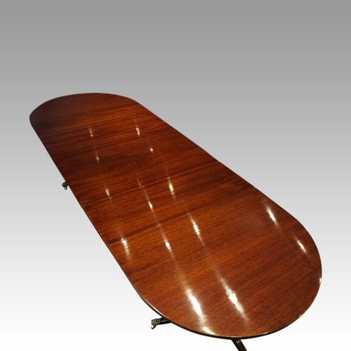 George V Mahogany 3 Pedestal Dining Table