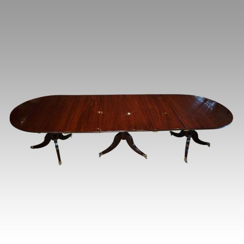 fig 6. George V mahogany 3 pedestal dining table