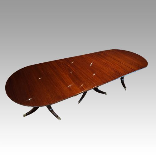fig 9. George V mahogany 3 pedestal dining table