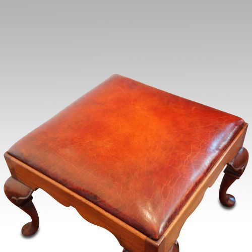 fig 2. Large Georgian Style Leather Top Stool