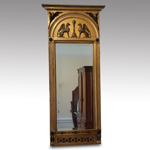 19thc. Swedish Gilt Pier Mirror