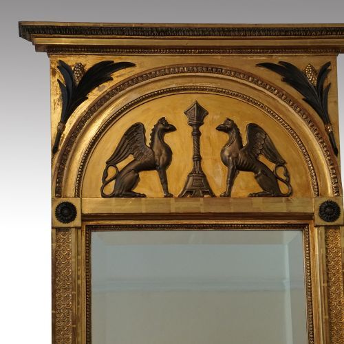 fig 5. 19thc. Swedish Gilt pier mirror
