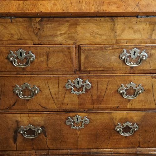 fig 1. Antique walnut bureau