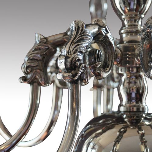 fig 2. Georgian style silver plated chandelier
