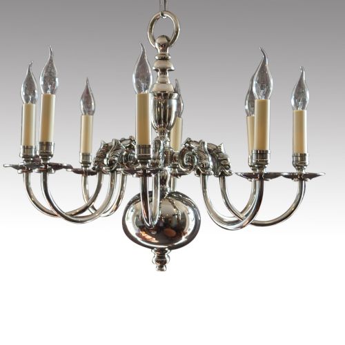 fig 5. Georgian style silver plated chandelier
